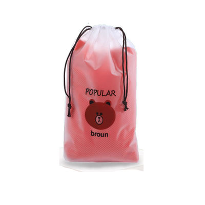 کیسه پلاستیکی طناب کشی 16mm و 20 سانتی متری ضد آب PE برای لوازم آرایشی / مسافرتی