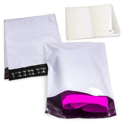 کیف بسته بندی پلی اتیلن سفید LDPE 14.5 X 19 پلی ارسال کننده لباس و هودی