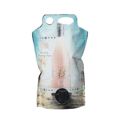 Custom Aseptic 5L Wine Dispenser Ziplock Paper Bag With Valve