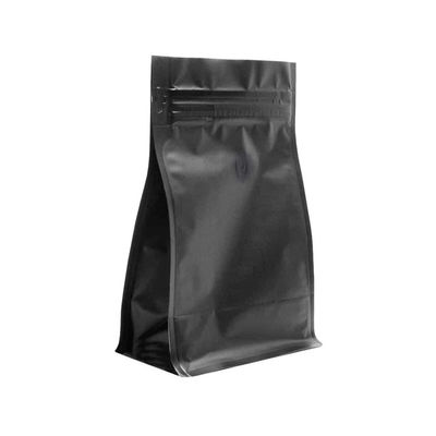 Stand Up 12 Ounce Matte Black Mylar Aluminum Foil Bag 140mic Thickness