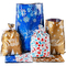 کیسه های کادویی فویل بند کشی با هدایای جشن کریسمس برای چیزهای خوب