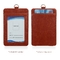Vertical PU Leather ID Badge Card Holder for Work ID School ID Metro Card Access Card