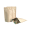 کیسه های بسته بندی مواد غذایی خشک کاغذ کرافت خود آب بندی قهوه ای PLA زیست تخریب پذیر